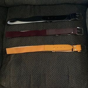 Red black and yellow youth softball belt